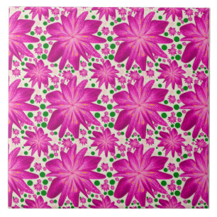 Padrão contínuo floral rosa quente