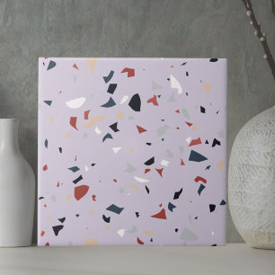 Padrão contínuo moderno de terrazzo italiano abstr