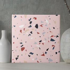 Padrão contínuo moderno de terrazzo italiano abstr