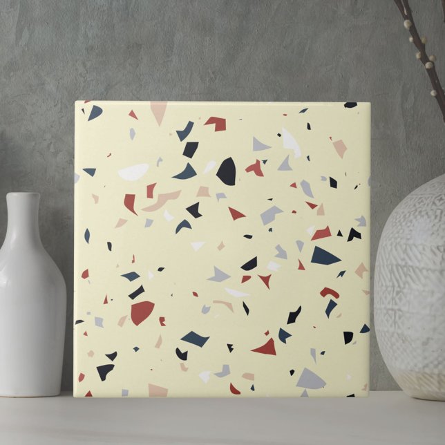 Padrão contínuo moderno de terrazzo italiano abstr (Close up)