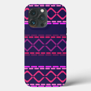 Padrão contínuo tribal rosa e roxo
