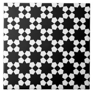 Padrão contínuo vetorial preto e branco