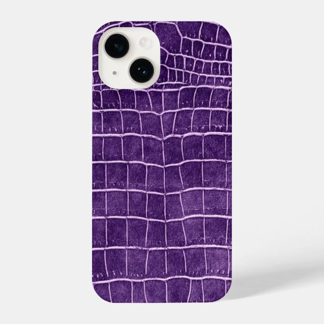 Padrão Crocodilo de Faux Roxo (Verso)