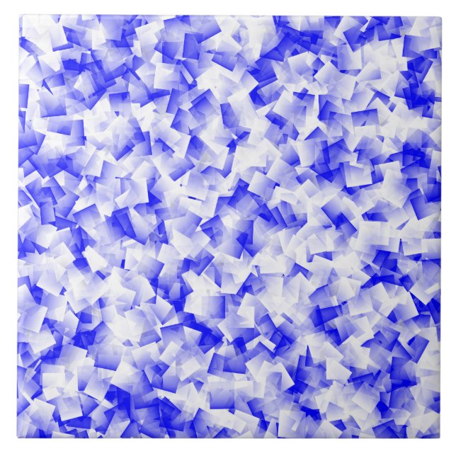 Padrão Cubismo Azul Branco (Frente)