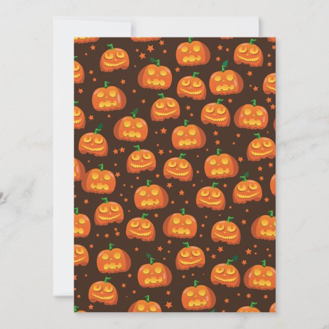 Padrão da cabeça de abóbora do Halloween. (Frente)