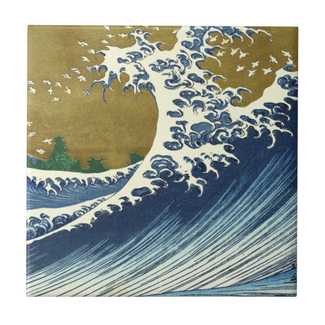 Padrão da Grande Onda de Hokusai: Arte Japonesa Uk (Frente)
