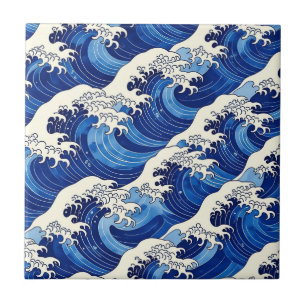 Padrão da Grande Onda Japonesa Oceano 
