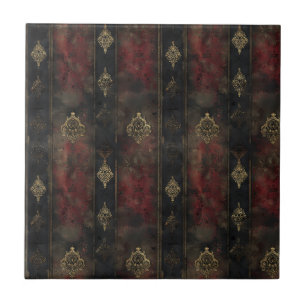 Padrão Damask Noir Ouro Persa (4)