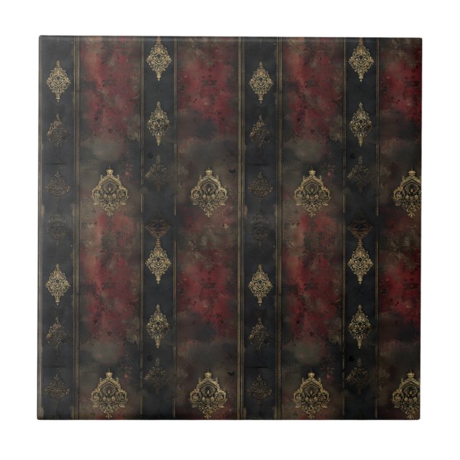 Padrão Damask Noir Ouro Persa (4) (Frente)