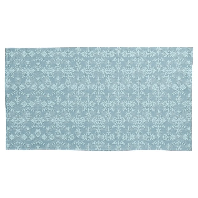 Padrão Damask Teal Empoeirado Vitoriano Boho (Frente)