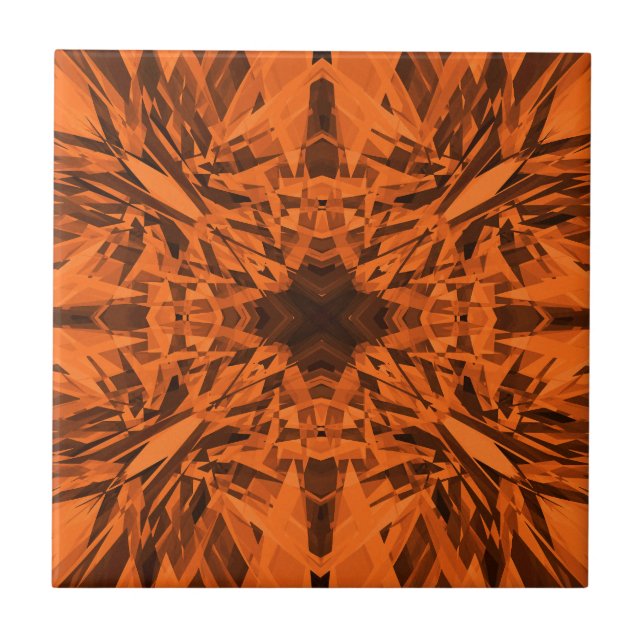 Padrão das estrelas do caleidoscópio laranja (Frente)