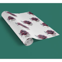 Padrão das flores góticas brancas e cor-de-rosa