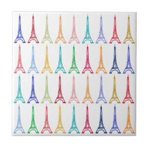 padrão das Torres Eiffel coloridas