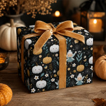 Padrão de Abóbora de Fada de Halloween Fofo