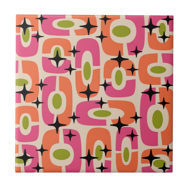 Padrão de Abstrato cósmico moderno do Meio século  (Frente)