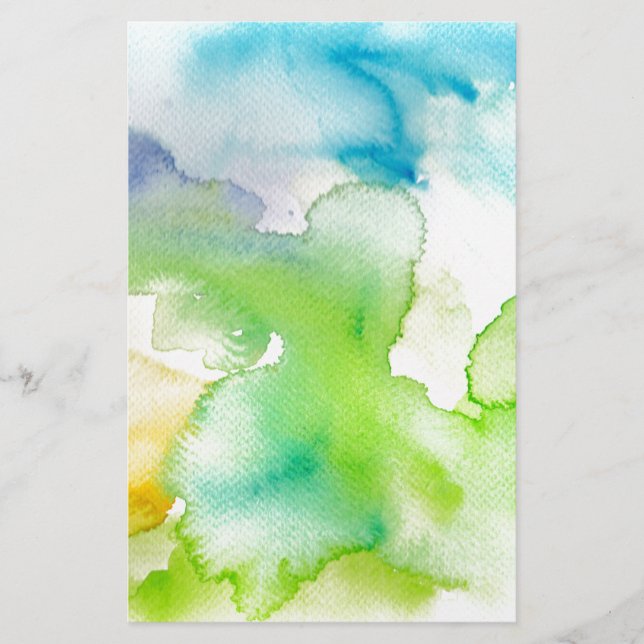 Padrão de Abstrato de Aquarela Simples Chic (Frente)