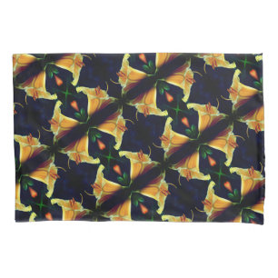 Padrão de Abstrato de Arte de Flor Amarelo Intenso
