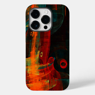 Padrão de Abstrato de Arte Moderno Vermelho Azul-L