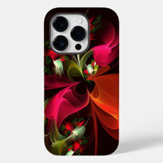 Padrão de Abstrato de Arte Vermelha Verde Floral M