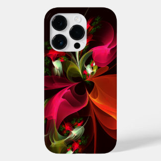 Padrão de Abstrato de Arte Vermelha Verde Floral M