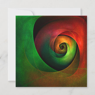 Padrão de Abstrato de Arte Vermelha Verde Floral M