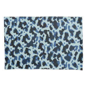 Padrão de Abstrato de Camo Preto Azul