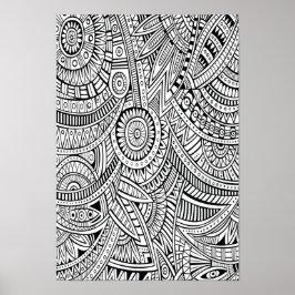 Padrão de Abstrato de Cor It Poster