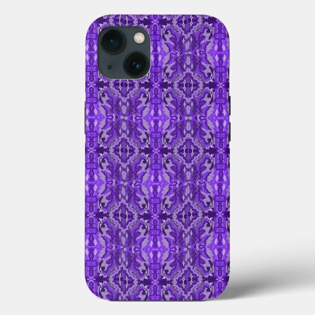 Padrão de Abstrato de Diamante Roxo (Verso)