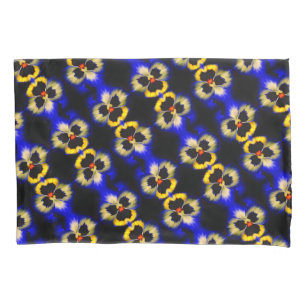 Padrão de Abstrato de Flor Azul-Branca