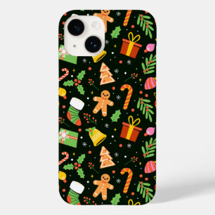 Padrão de Abstrato de Natal Verde Escuro