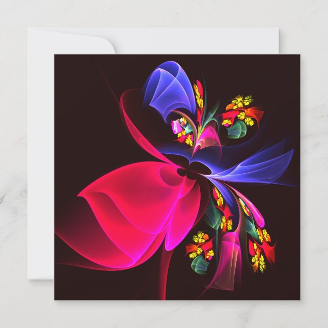 Padrão de Abstrato Floral Moderno Colorido #06 (Frente)