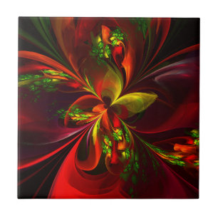 Padrão de Abstrato Floral Verde Moderno #05