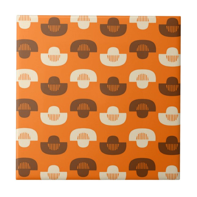 Padrão de Abstrato Geométrico Moderno do meio sécu (Frente)