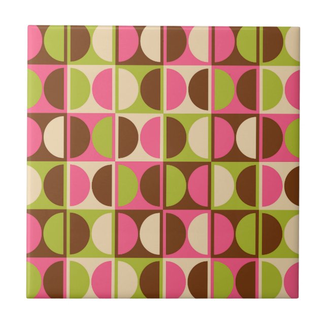 Padrão de Abstrato Geométrico Moderno do meio sécu (Frente)