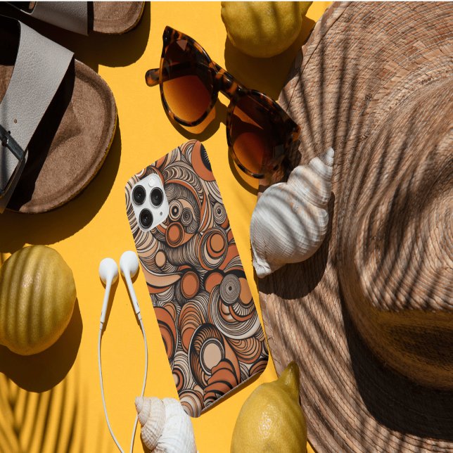 Padrão de Abstrato Laranja de Pêssego Moderno (Criador carregado)