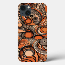 Padrão de Abstrato Laranja de Pêssego Moderno