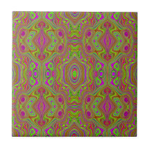 Padrão de Abstrato magenta do Trippy Retro Chartre