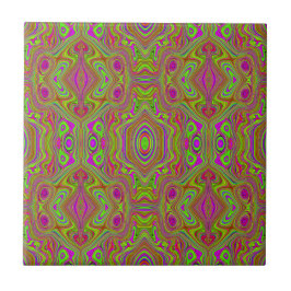 Padrão de Abstrato magenta do Trippy Retro Chartre