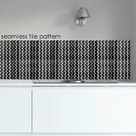 Padrão de Abstrato moderno do Meio século preto e 