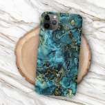 Padrão de Agate de Minerais Dourados de Turquesa T<br><div class="desc">Linda cor azul-lacrimogênea contemporânea verde, turquesa aqua e padrão fino de minerais de agato de cor dourada. design ornamentado de hipster, divertida, moderna e caprichosa para a elegante moda artística ou diva de moda artística, mote de quadril, estilo de arte retrô vintage ou designer de motif digital abstrato gráfico. Motif...</div>