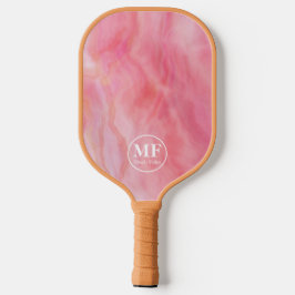 Padrão de Agato de Aquarela Rosa Elegante - Monogr