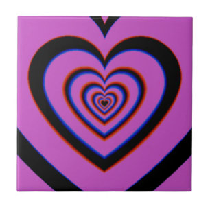 Padrão de Amor Cardíaco Hiponético Roxo Preto