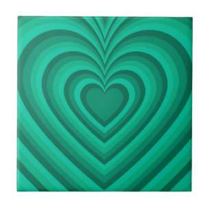 Padrão de Amor do Coração Hipnótico Azul