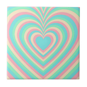 Padrão de Amor do Coração Hipnótico do Arco-Íris A
