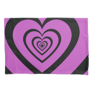 Padrão de Amor do Coração Hipnótico Roxo Negro