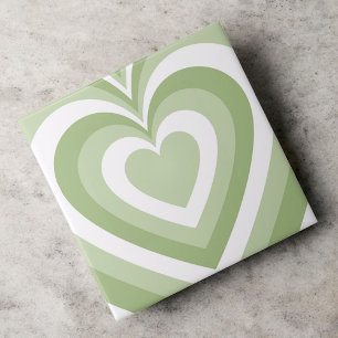 Padrão de Amor do Coração Hipnótico Verde