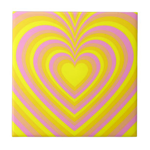Padrão de Amor do Coração Hiponético Amarelo