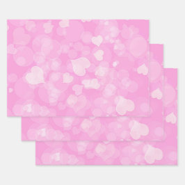 Padrão de Amor do Coração Rosa Abstrato