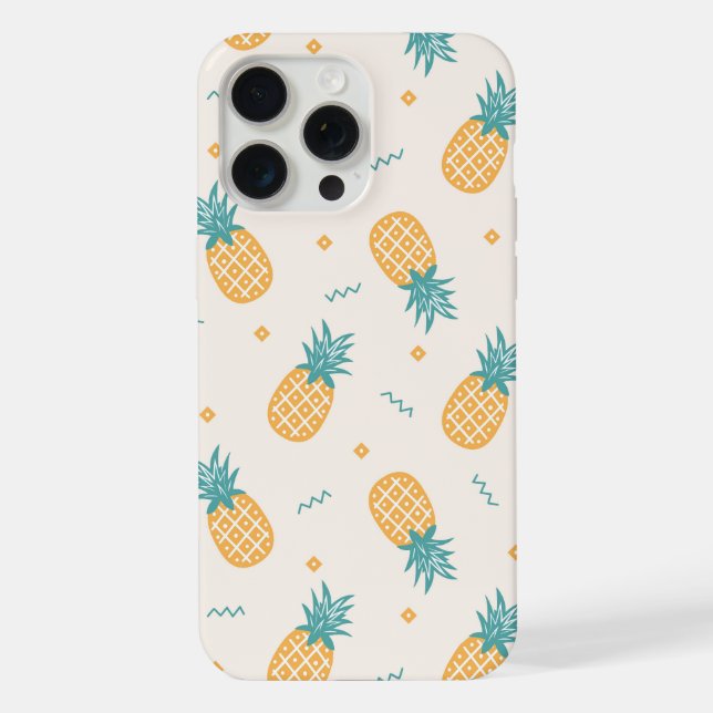 Padrão de Ananas do Abacaxi de Verão de Kawaii (Verso)