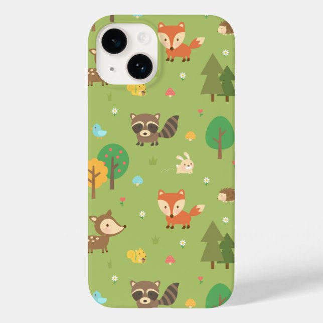 Padrão de Animais da Floresta Fofa (Verso)